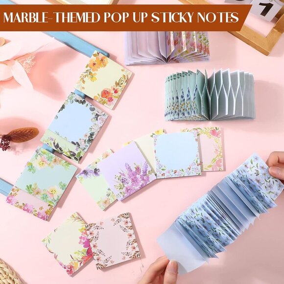 15 Pads Pop up Sticky Notes 3 x 3 Inch Floral Sticky Notes Refills Cute Sticky P - Picture 6 of 7
